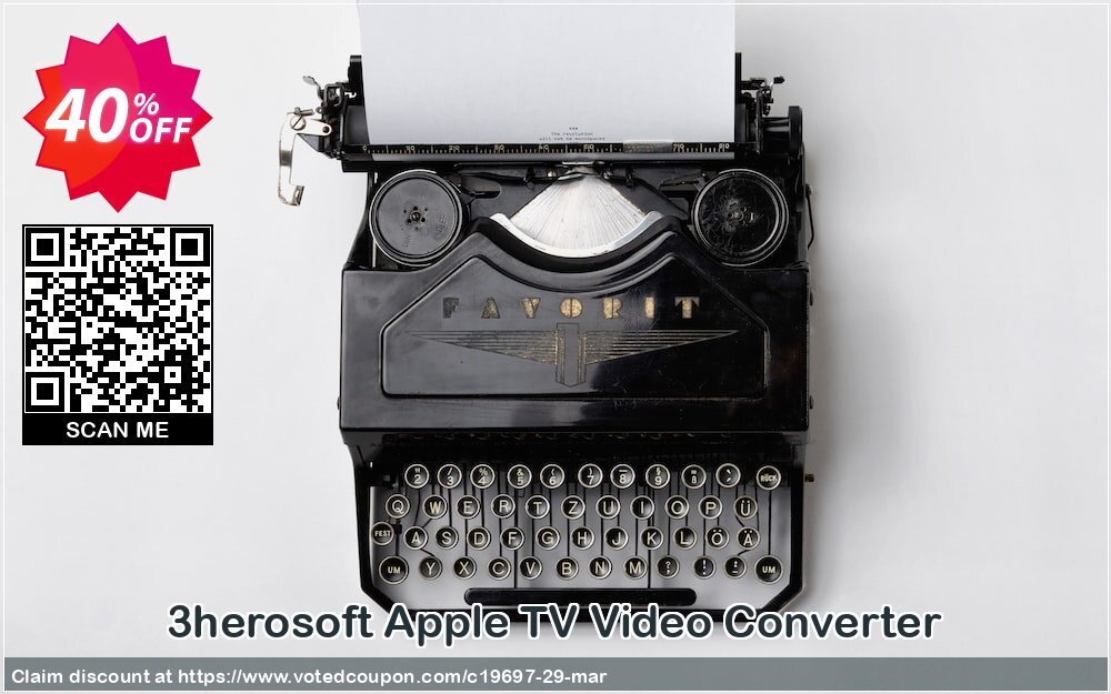 3herosoft Apple TV Video Converter Coupon Code Apr 2024, 40% OFF - VotedCoupon