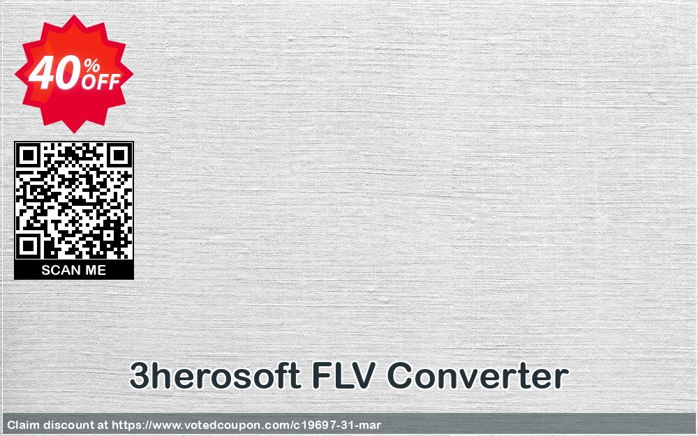 3herosoft FLV Converter Coupon, discount 3herosoft Software Studio (19697). Promotion: 