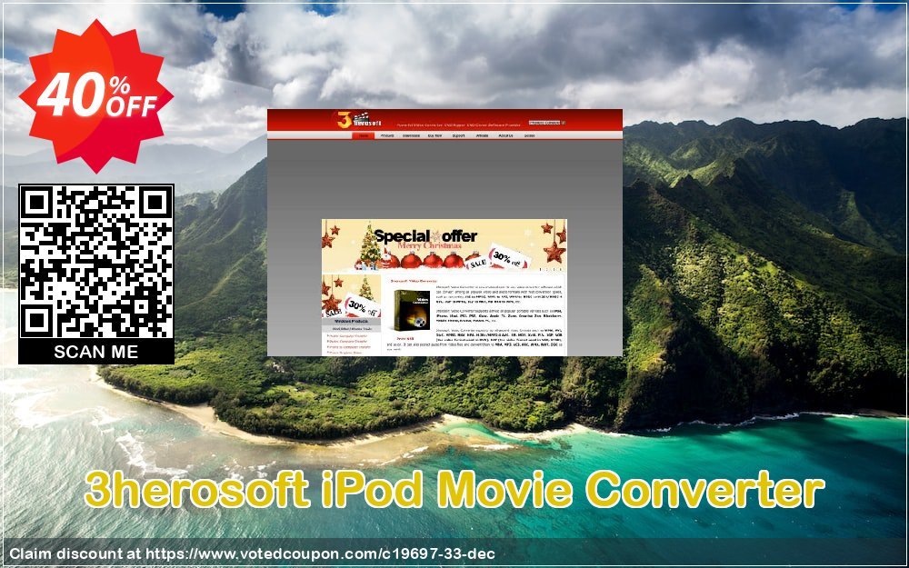 3herosoft iPod Movie Converter Coupon Code Apr 2024, 40% OFF - VotedCoupon