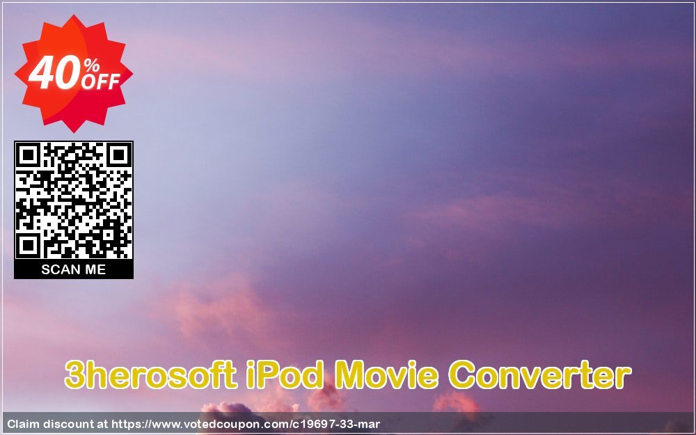 3herosoft iPod Movie Converter Coupon Code May 2024, 40% OFF - VotedCoupon