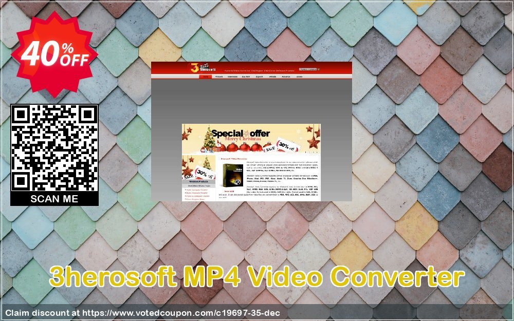 3herosoft MP4 Video Converter Coupon Code May 2024, 40% OFF - VotedCoupon