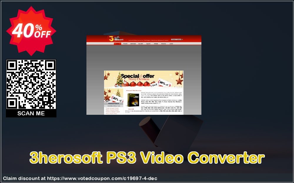 3herosoft PS3 Video Converter Coupon, discount 3herosoft Software Studio (19697). Promotion: 