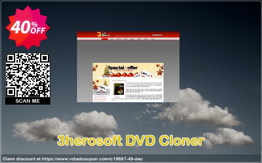 3herosoft DVD Cloner Coupon, discount 3herosoft Software Studio (19697). Promotion: 