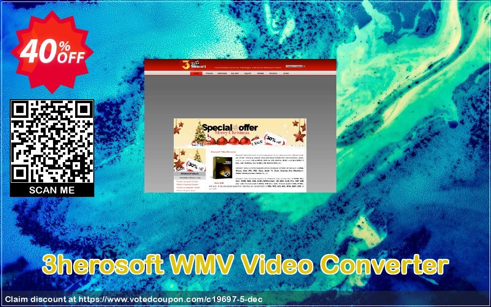 3herosoft WMV Video Converter Coupon, discount 3herosoft Software Studio (19697). Promotion: 