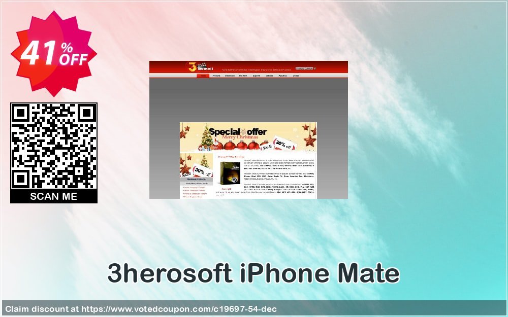 3herosoft iPhone Mate Coupon, discount 3herosoft Software Studio (19697). Promotion: 