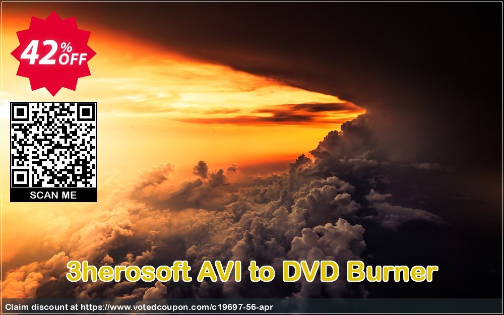 3herosoft AVI to DVD Burner Coupon Code Apr 2024, 42% OFF - VotedCoupon