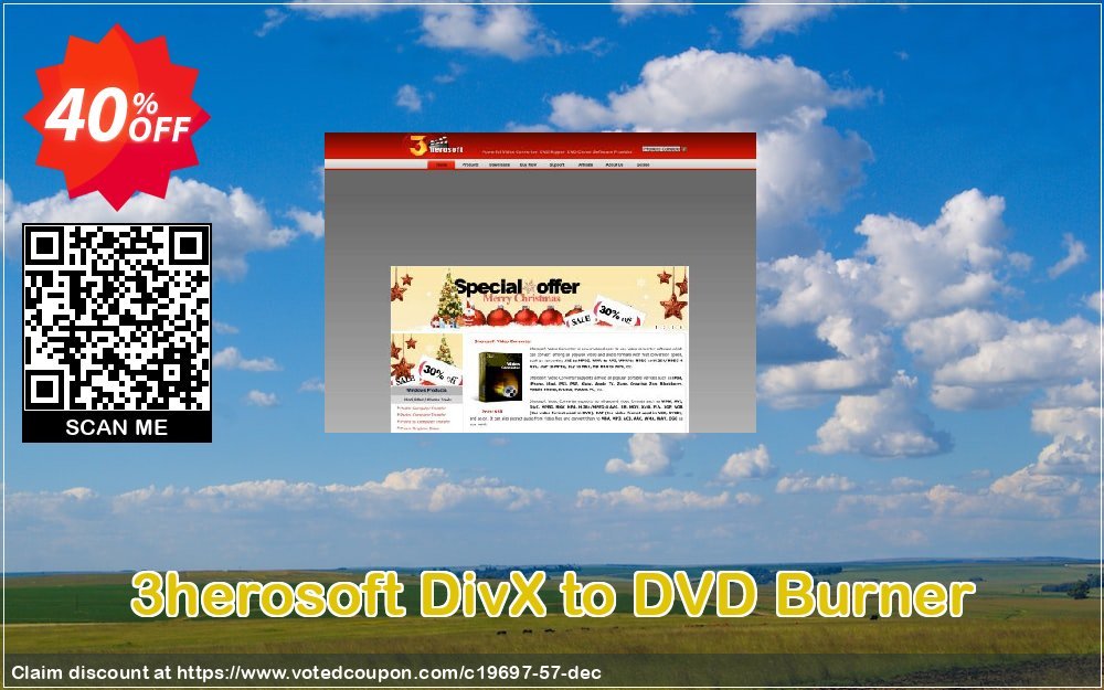 3herosoft DivX to DVD Burner Coupon, discount 3herosoft Software Studio (19697). Promotion: 