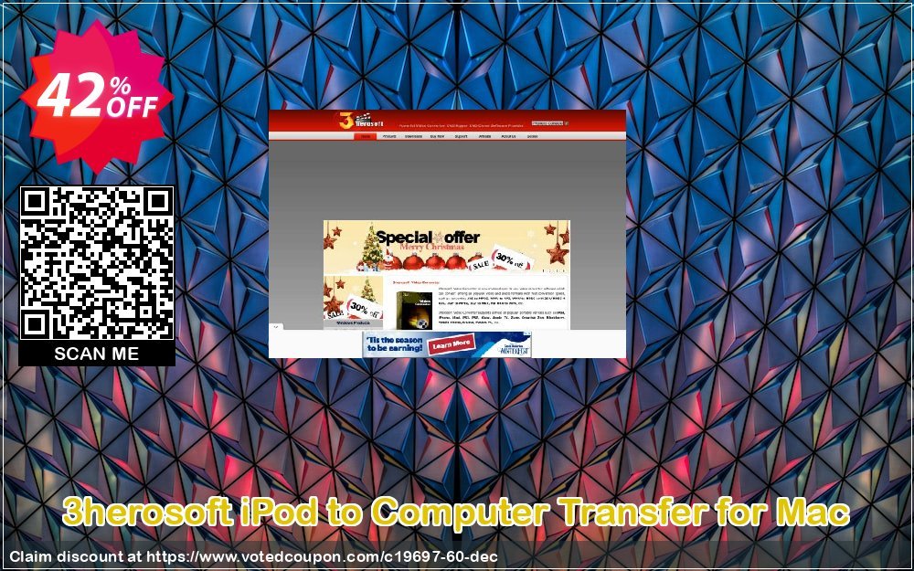 3herosoft iPod to Computer Transfer for MAC Coupon, discount 3herosoft Software Studio (19697). Promotion: 