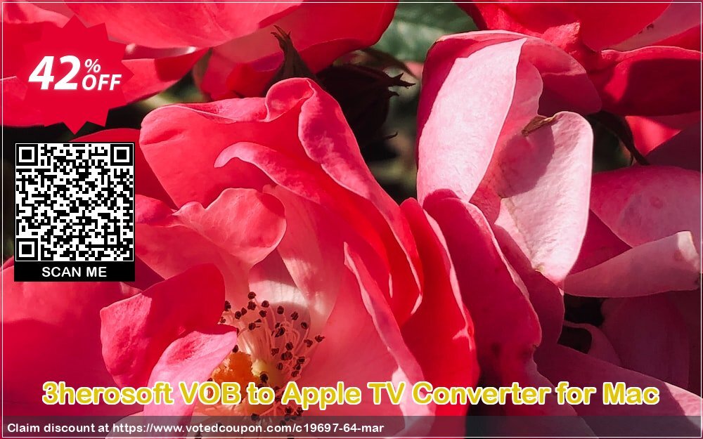 3herosoft VOB to Apple TV Converter for MAC Coupon, discount 3herosoft Software Studio (19697). Promotion: 