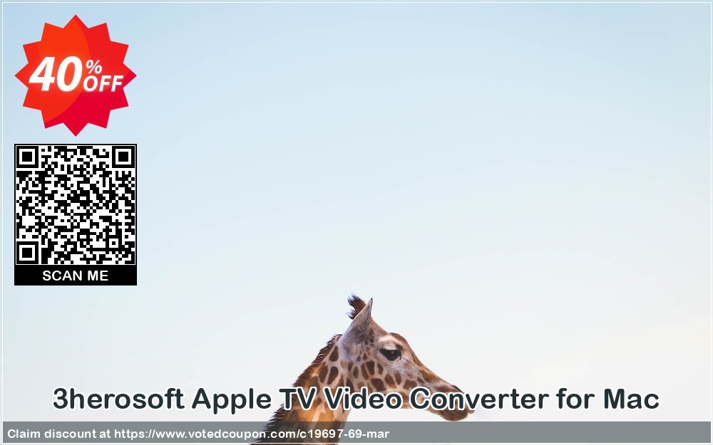 3herosoft Apple TV Video Converter for MAC Coupon, discount 3herosoft Software Studio (19697). Promotion: 