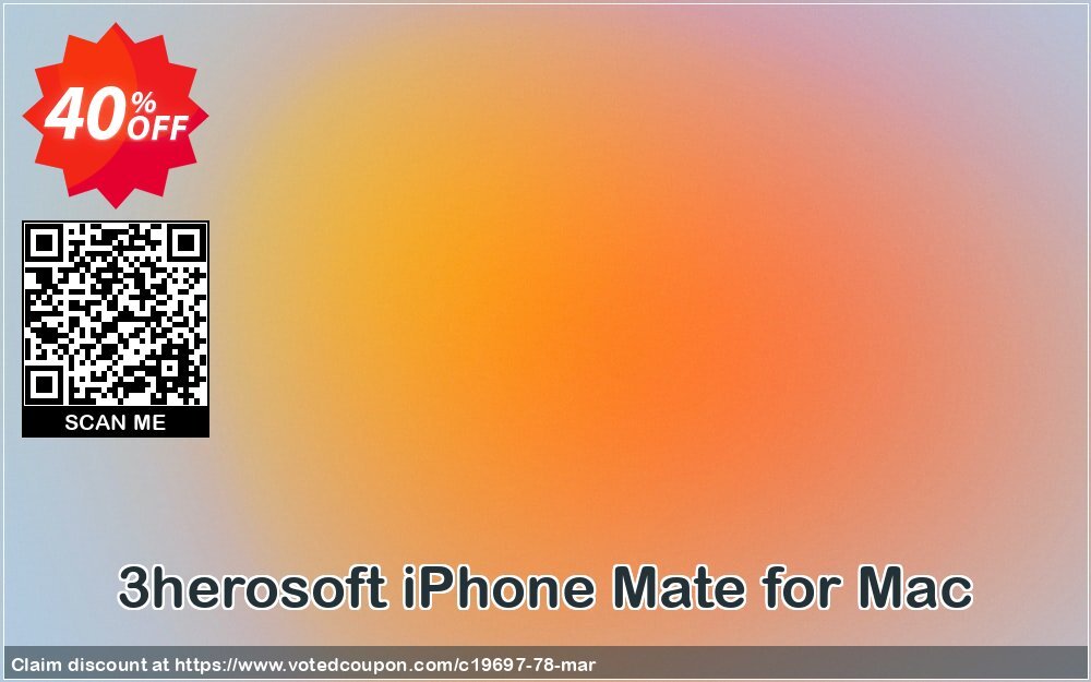 3herosoft iPhone Mate for MAC Coupon, discount 3herosoft Software Studio (19697). Promotion: 