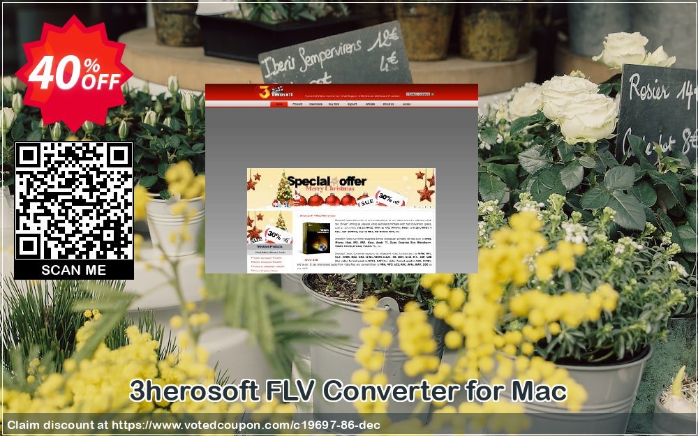 3herosoft FLV Converter for MAC Coupon, discount 3herosoft Software Studio (19697). Promotion: 
