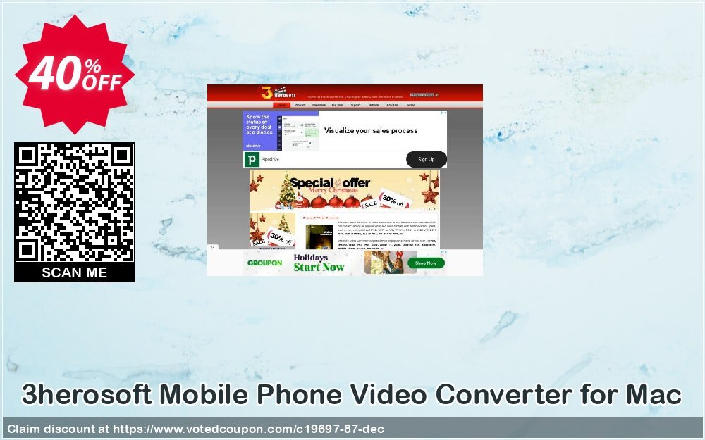3herosoft Mobile Phone Video Converter for MAC Coupon, discount 3herosoft Software Studio (19697). Promotion: 