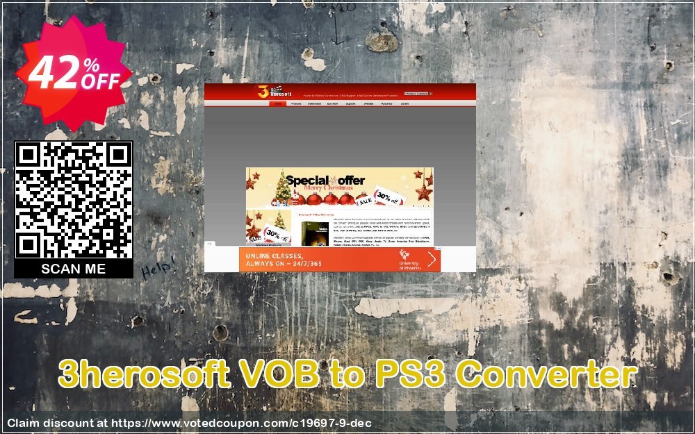 3herosoft VOB to PS3 Converter Coupon, discount 3herosoft Software Studio (19697). Promotion: 