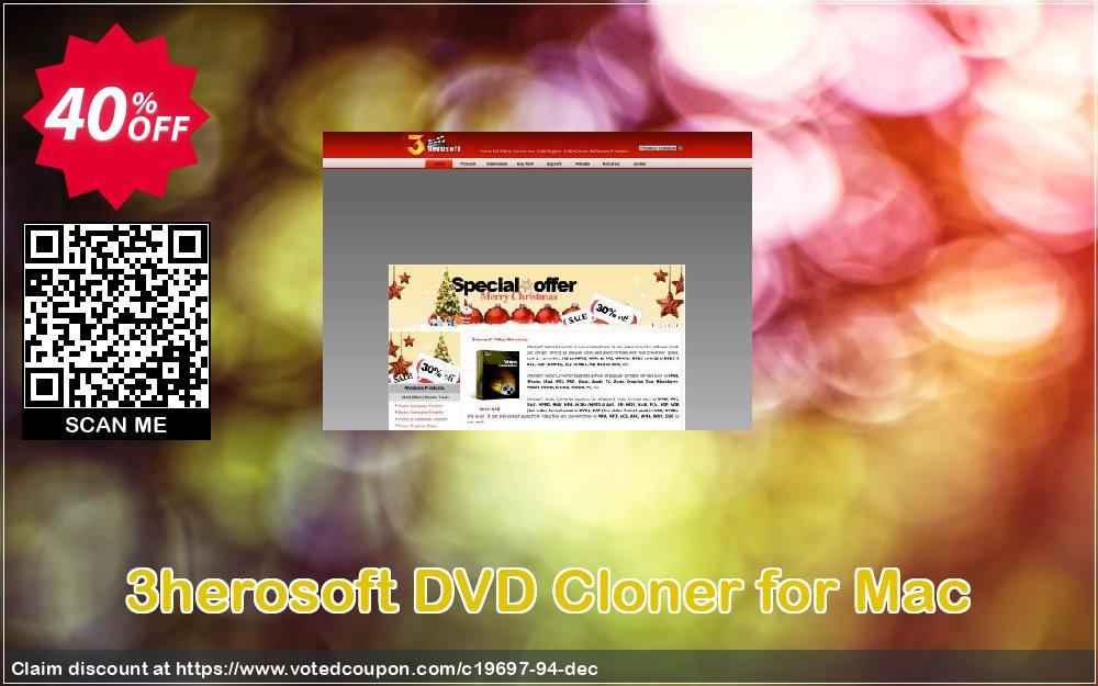 3herosoft DVD Cloner for MAC Coupon, discount 3herosoft Software Studio (19697). Promotion: 