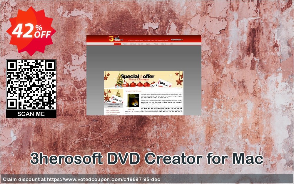 3herosoft DVD Creator for MAC Coupon, discount 3herosoft Software Studio (19697). Promotion: 