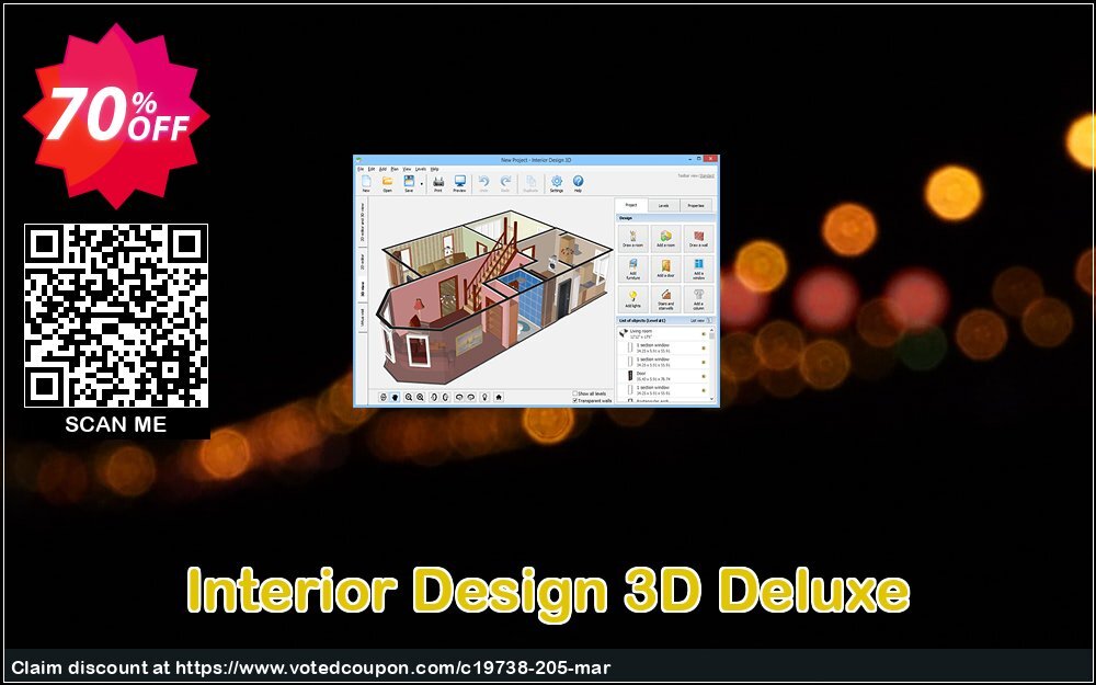 Interior Design 3D Deluxe Coupon, discount 70% OFF Interior Design 3D Deluxe, verified. Promotion: Staggering discount code of Interior Design 3D Deluxe, tested & approved