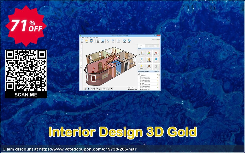 Interior Design 3D Gold Coupon Code Apr 2024, 71% OFF - VotedCoupon