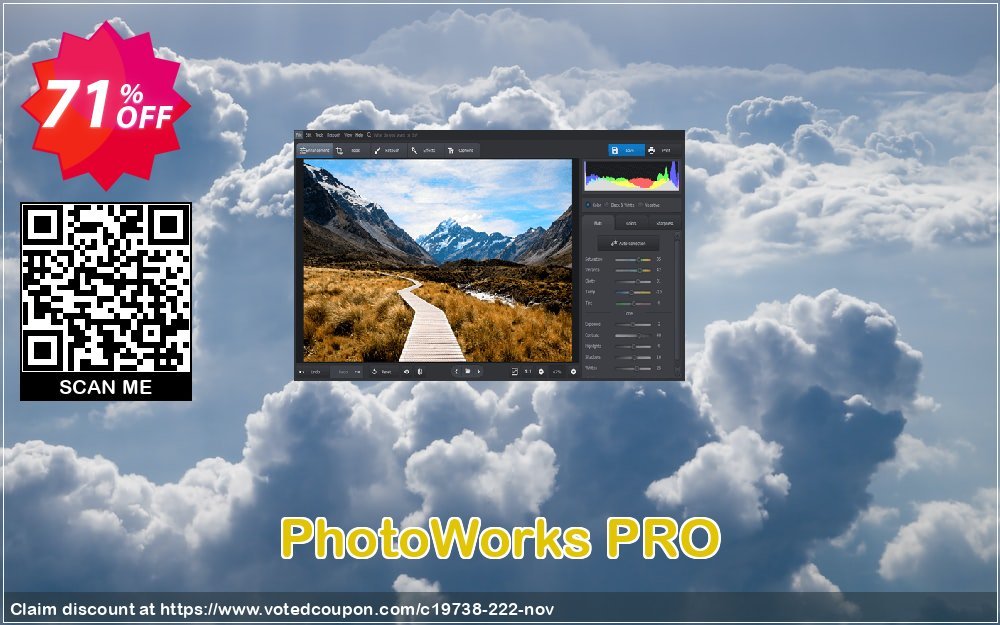 PhotoWorks PRO Coupon, discount 70% OFF PhotoWorks PRO, verified. Promotion: Staggering discount code of PhotoWorks PRO, tested & approved