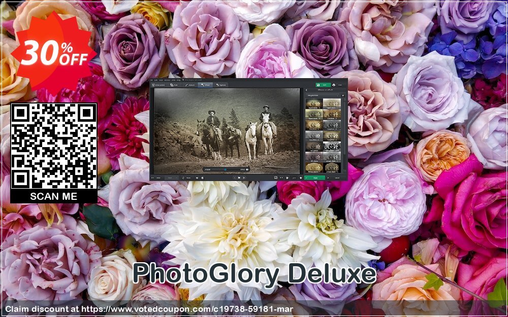 PhotoGlory Deluxe Coupon, discount 30% OFF PhotoGlory Deluxe, verified. Promotion: Staggering discount code of PhotoGlory Deluxe, tested & approved