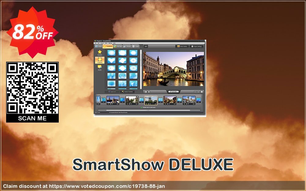 SmartShow DELUXE Coupon, discount 80% OFF SmartShow DELUXE, verified. Promotion: Staggering discount code of SmartShow DELUXE, tested & approved