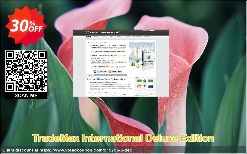 TradeMax International Deluxe Edition Coupon, discount Tax Season Coupon Code. Promotion: 2013 Xmas & Spring Special
