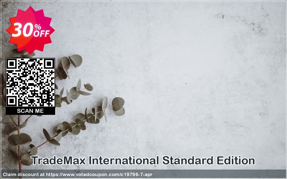 TradeMax International Standard Edition Coupon, discount Tax Season Coupon Code. Promotion: 2013 Xmas & Spring Special