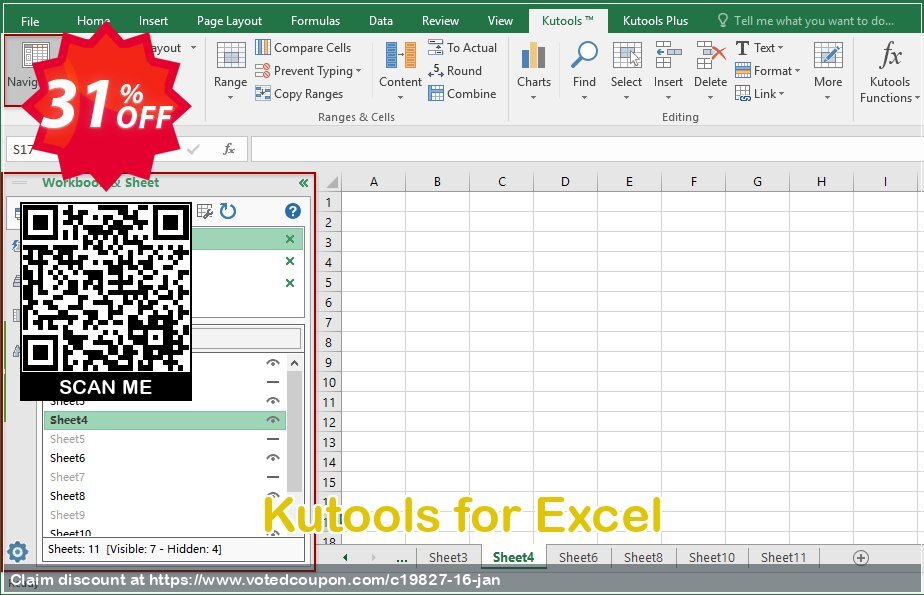 Kutools for Excel Coupon, discount 30% OFF Kutools for Excel, verified. Promotion: Wonderful deals code of Kutools for Excel, tested & approved