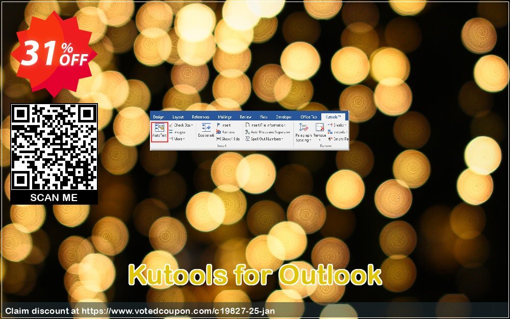 Kutools for Outlook voted-on promotion codes