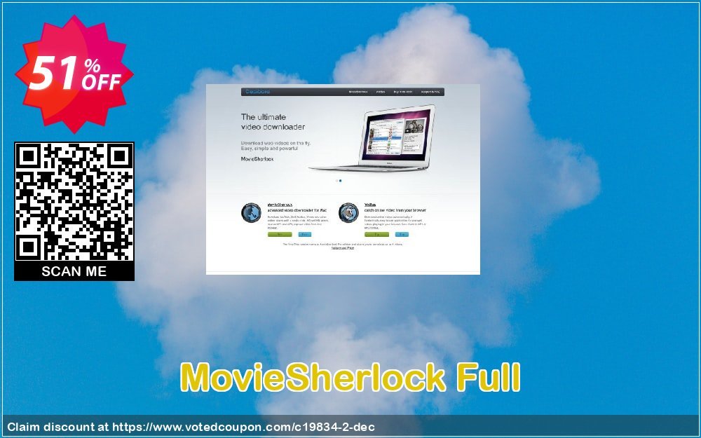 MovieSherlock Full Coupon, discount Second license. Promotion: An offer for second license for existing customer