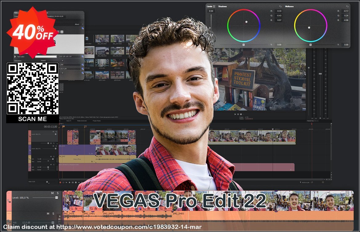 VEGAS Pro Edit 21 Coupon, discount 40% OFF VEGAS Edit 21, verified. Promotion: Special promo code of VEGAS Edit 21, tested & approved