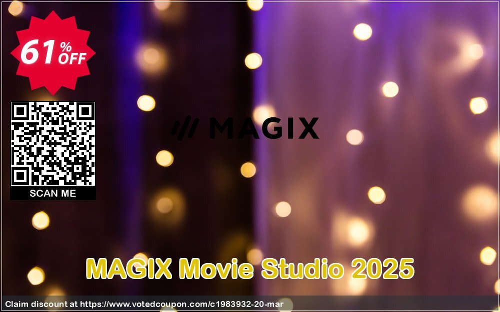 MAGIX Movie Studio 2024 Coupon, discount 60% OFF MAGIX Movie Studio 2024, verified. Promotion: Special promo code of MAGIX Movie Studio 2024, tested & approved