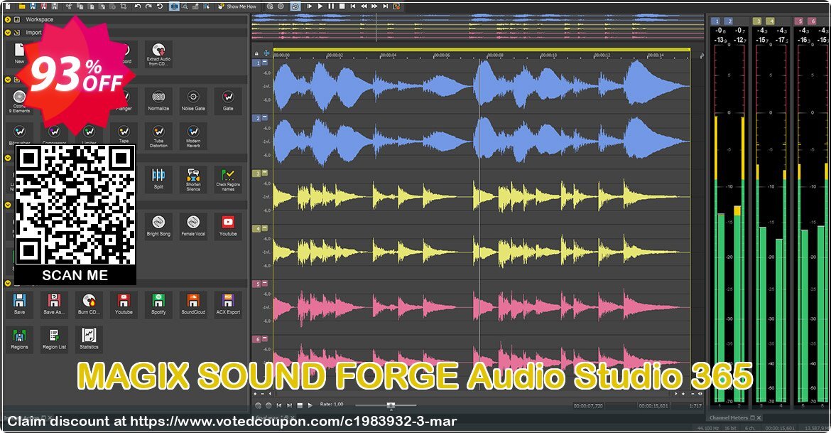 MAGIX SOUND FORGE Audio Studio 365 Coupon Code May 2024, 93% OFF - VotedCoupon