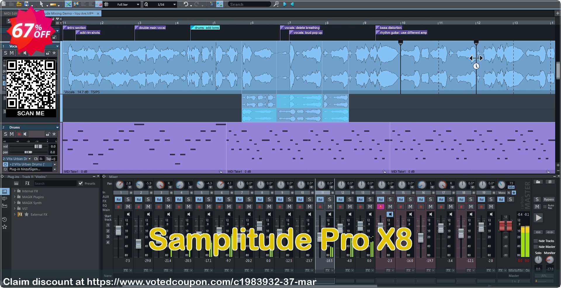 Samplitude Pro X8 Coupon Code May 2024, 67% OFF - VotedCoupon