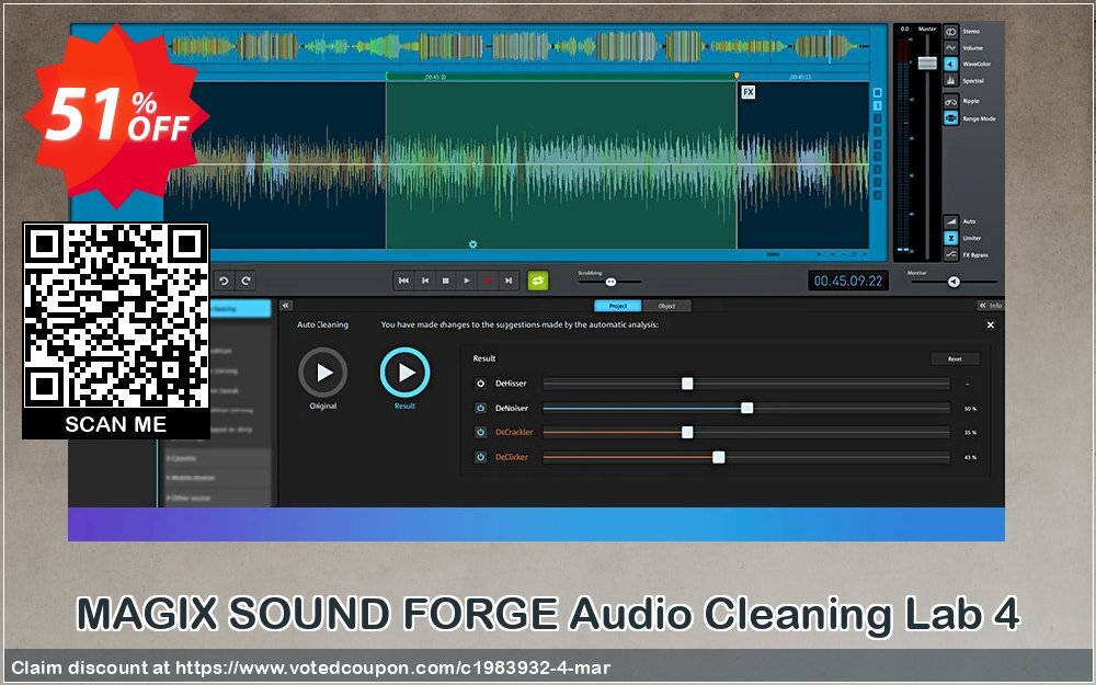 MAGIX SOUND FORGE Audio Cleaning Lab 4 Coupon Code Apr 2024, 51% OFF - VotedCoupon