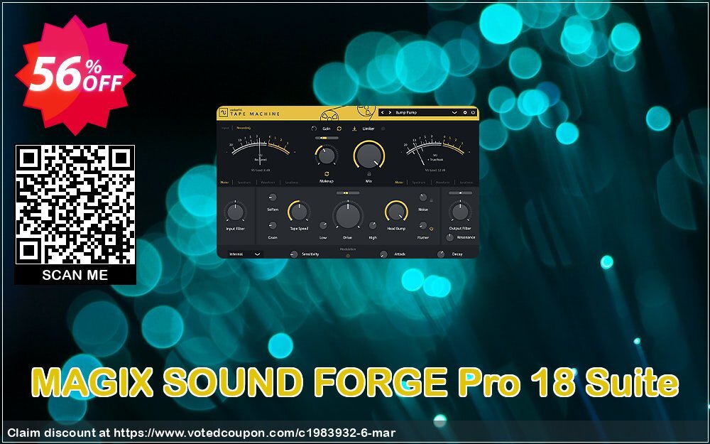 MAGIX SOUND FORGE Pro 17 Suite Coupon, discount 56% OFF MAGIX SOUND FORGE Pro 17 Suite, verified. Promotion: Special promo code of MAGIX SOUND FORGE Pro 17 Suite, tested & approved