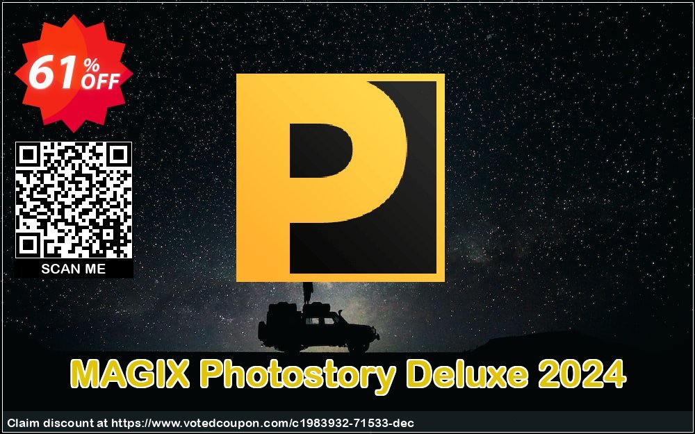 MAGIX Photostory Deluxe 2024 Coupon, discount 60% OFF MAGIX Photostory Deluxe 2024, verified. Promotion: Special promo code of MAGIX Photostory Deluxe 2024, tested & approved