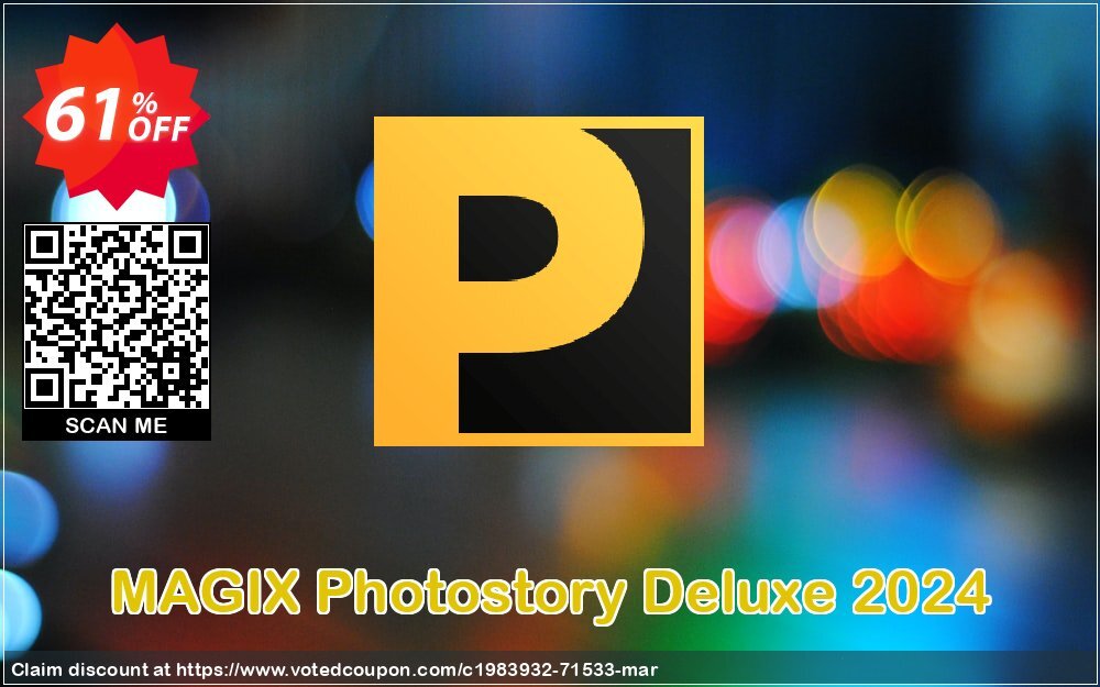MAGIX Photostory Deluxe 2024 Coupon, discount 60% OFF MAGIX Photostory Deluxe 2025, verified. Promotion: Special promo code of MAGIX Photostory Deluxe 2024, tested & approved