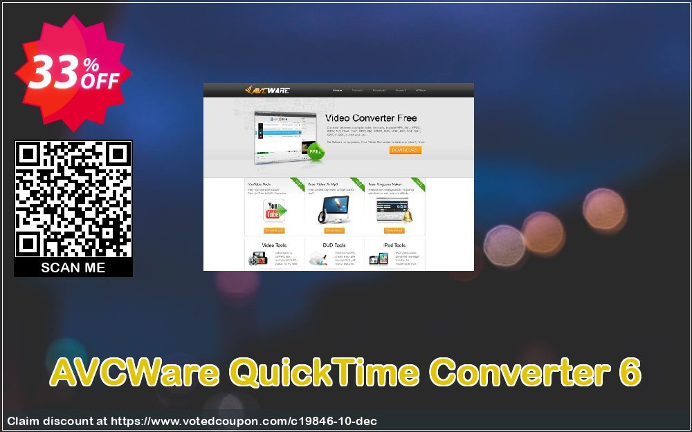 AVCWare QuickTime Converter 6 Coupon Code Apr 2024, 33% OFF - VotedCoupon