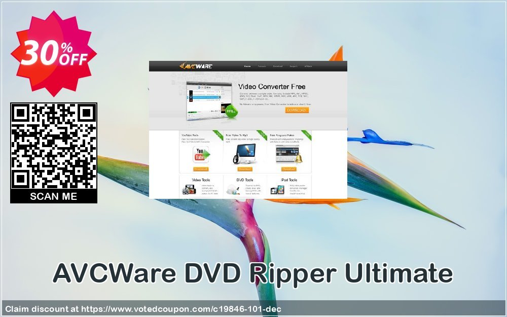 AVCWare DVD Ripper Ultimate Coupon, discount AVCWare coupon (19846). Promotion: AVCWare coupon discount codes