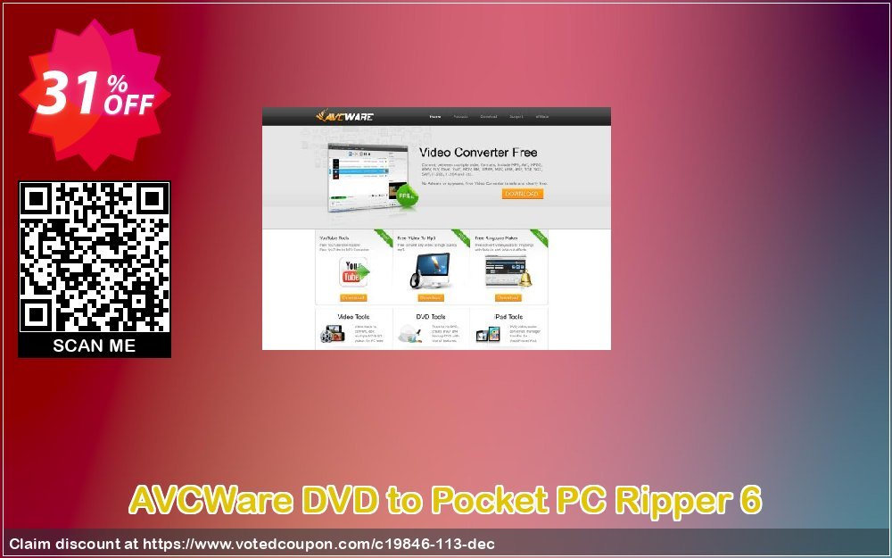 AVCWare DVD to Pocket PC Ripper 6 Coupon, discount AVCWare coupon (19846). Promotion: AVCWare coupon discount codes