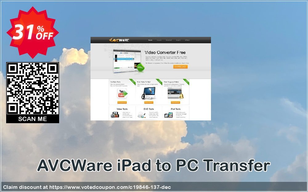 AVCWare iPad to PC Transfer Coupon, discount AVCWare coupon (19846). Promotion: AVCWare coupon discount codes