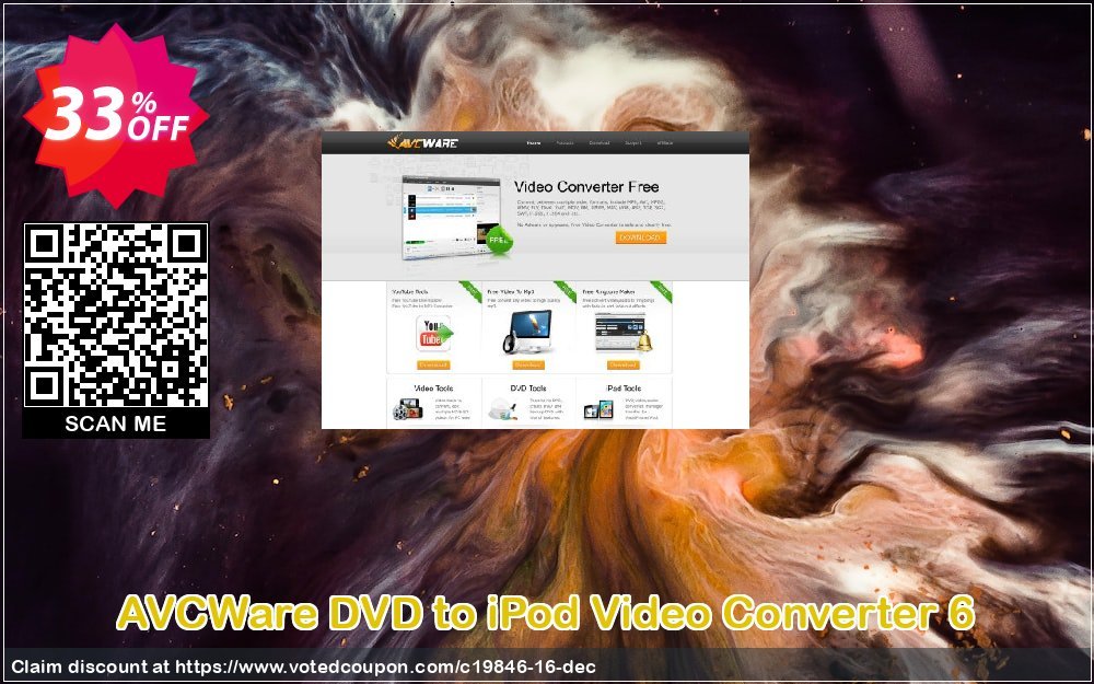 AVCWare DVD to iPod Video Converter 6 Coupon, discount AVCWare coupon (19846). Promotion: AVCWare coupon discount codes