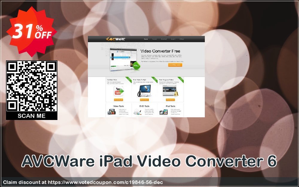 AVCWare iPad Video Converter 6 Coupon, discount AVCWare coupon (19846). Promotion: AVCWare coupon discount codes