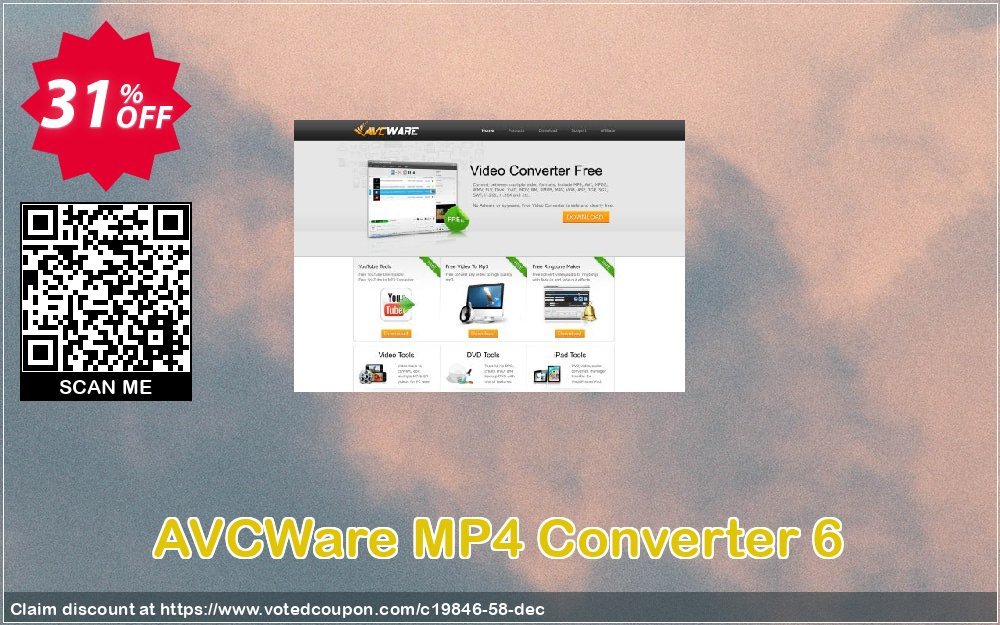 AVCWare MP4 Converter 6 Coupon, discount AVCWare coupon (19846). Promotion: AVCWare coupon discount codes
