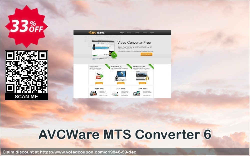 AVCWare MTS Converter 6 Coupon, discount AVCWare coupon (19846). Promotion: AVCWare coupon discount codes