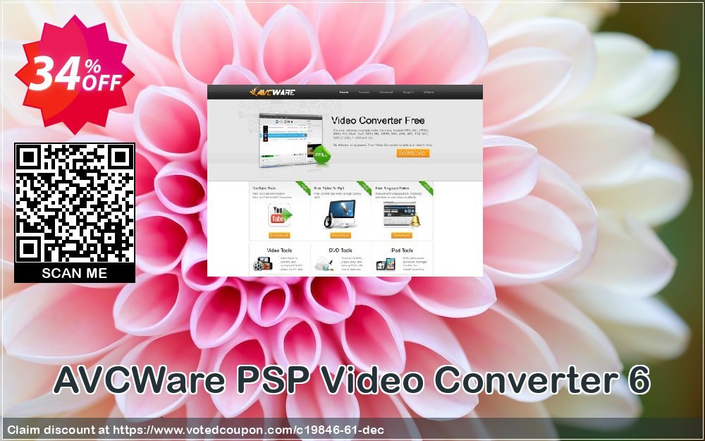 AVCWare PSP Video Converter 6 Coupon, discount AVCWare coupon (19846). Promotion: AVCWare coupon discount codes