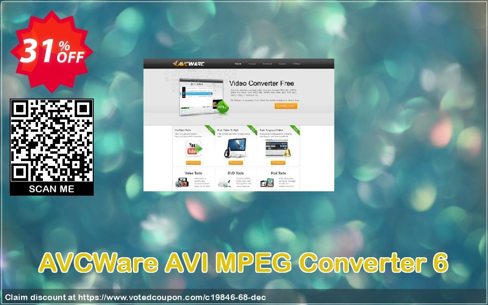 AVCWare AVI MPEG Converter 6 Coupon, discount AVCWare coupon (19846). Promotion: AVCWare coupon discount codes