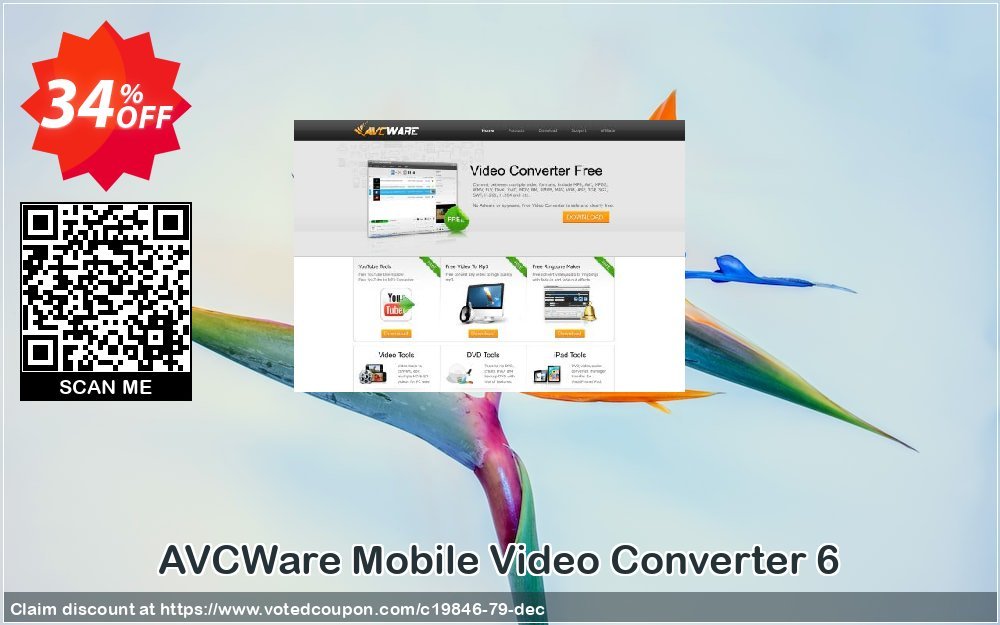 AVCWare Mobile Video Converter 6 Coupon, discount AVCWare coupon (19846). Promotion: AVCWare coupon discount codes