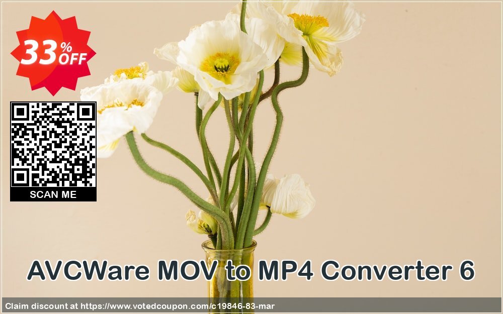 AVCWare MOV to MP4 Converter 6 Coupon, discount AVCWare coupon (19846). Promotion: AVCWare coupon discount codes